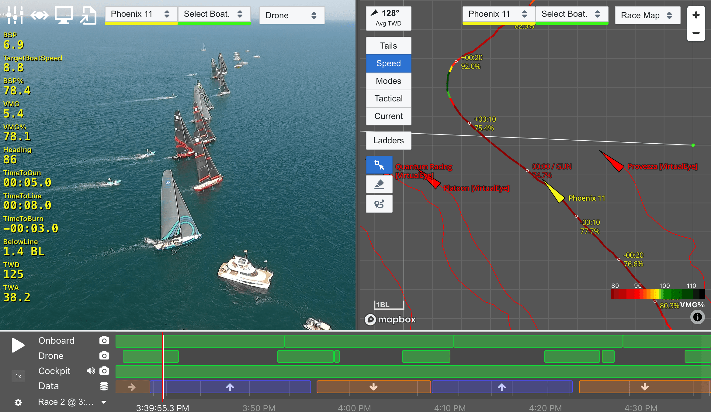 Njord Player showing video and data debrief